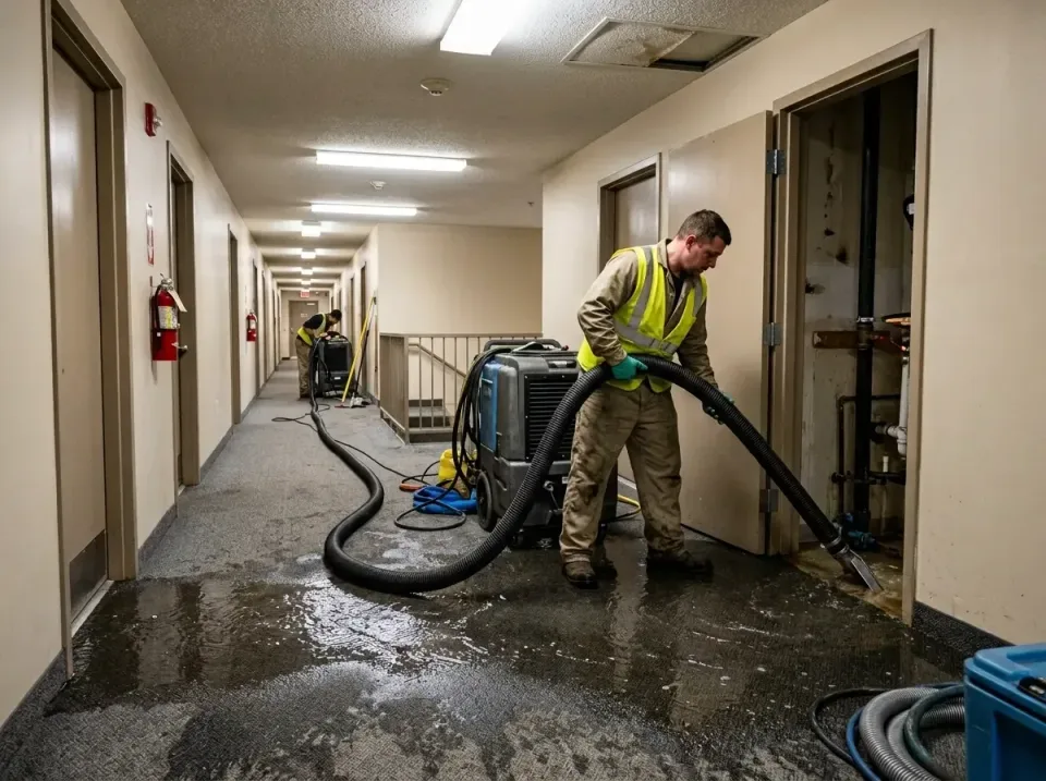 multi-unit-apartment-hallway-f-005 — frequently asked questions, Emergency Burst Pipe Water Extraction & Removal in San Mari…